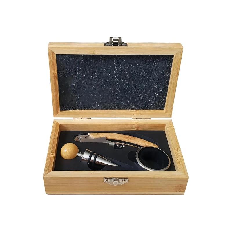 SET DE VINO DE MADERA