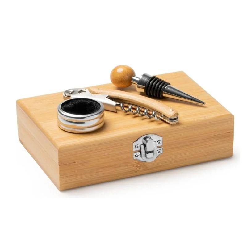 SET DE VINO DE MADERA
