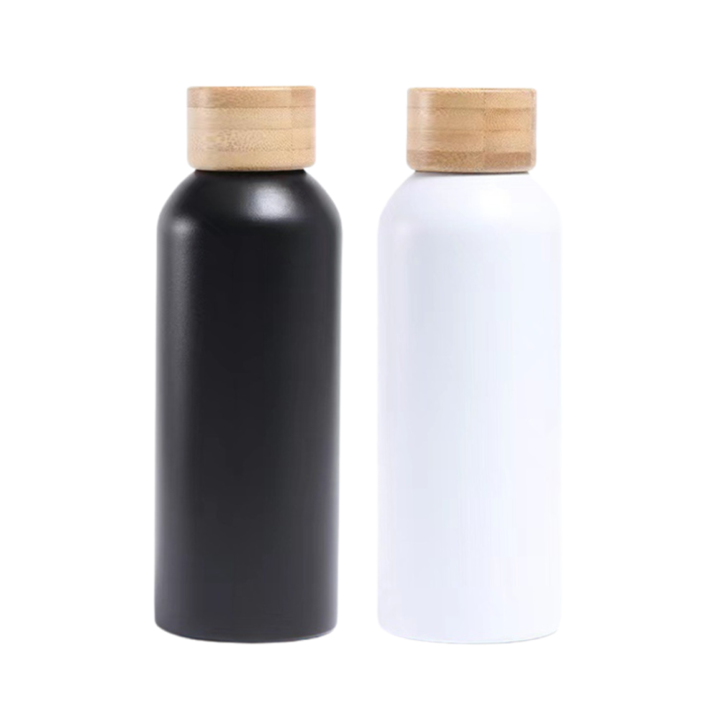 BOTELLAS TÉRMICAS CM 600 ML TAPA BAMBU