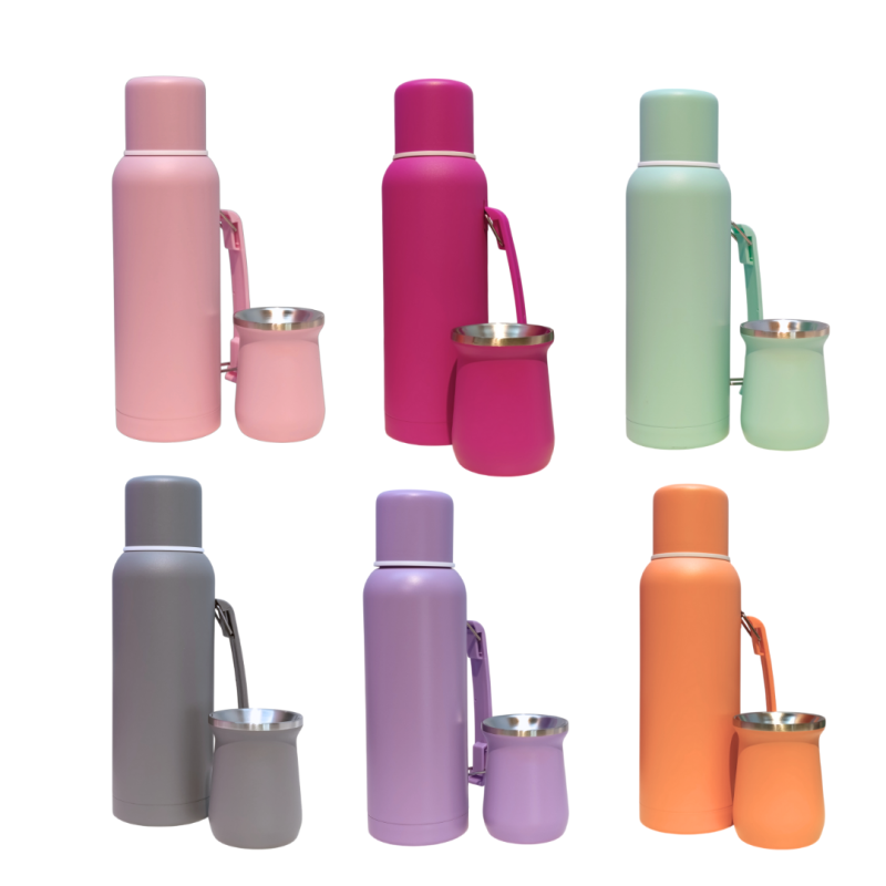 SET DE TERMO Y MATE ACERO INOX